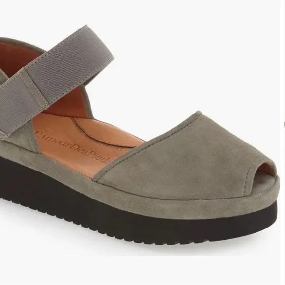 L'Amour des Pieds Women's Gray Platform Sandals 6.5 - Picture 7 of 7